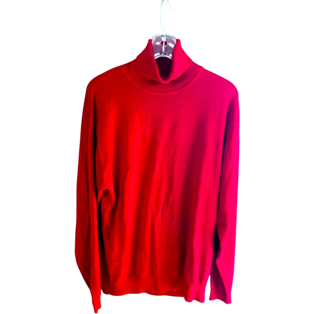 INSERCH red turtleneck sweater Sz L